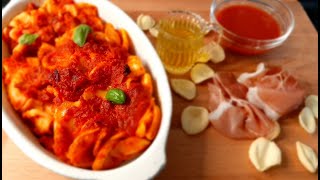 ORECCHIETTE AL FORNO CON MOZZARELLA E SPECK filanti e super gustosi [upl. by Aryad]