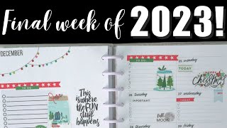 Farewell 2023 Christmas amp New Years Eve Plan With Me Seasonal  Happy Planner Dashboard Layout [upl. by Yartnoed]