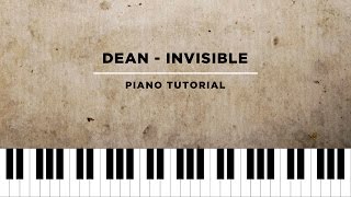 DEAN  InvisibleThe Unknown Guest 불청객 Piano Tutorial  Sheet Music [upl. by Eerdua]