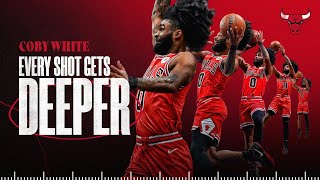 Coby White highlights but every shot gets deeper  Crazy range for the MIP candidate  Chicago Bulls [upl. by Athalla983]