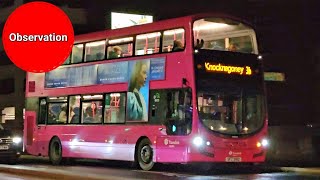 Buses at night passing Lanyon Place Station in Belfast  January 2024 [upl. by Ettedranreb614]