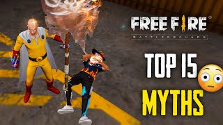 Top 15 Mythbusters in FREEFIRE Battleground  FREEFIRE Myths 262 [upl. by Cullan]