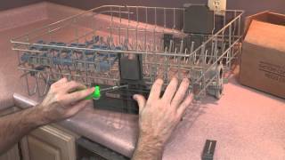 Whirlpool dishwasher rack adjustment replacement kit install video  Whirlpool Self Help Videos [upl. by Chuu]