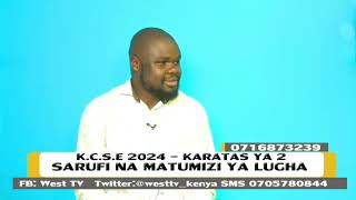 KCSE 2024 Kiswahili karatasi ya 2  Sarufi na Matumizi [upl. by Boyse366]