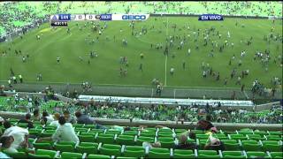 Gunshots Cause Panic Suspend Monarcas Morelia vs Santos Lagunas August 20 2011 Torreón Mexico [upl. by Harmon838]