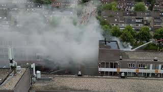 Alkmaar zeer grote brand in winkelcentrum De Mare [upl. by Rosenberger581]