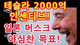 테슬라 2000억 인센티브  일론 머스크 야심찬 목표  테슬라 투자  Tesla 주가 [upl. by Inman]