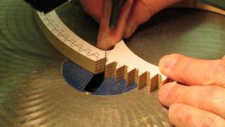 Cutting Wood Gear amp Clock Wheel Teeth [upl. by Rexer311]