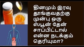 தூங்குவதற்கு முன்பு தேன் சாப்பிட்டால்  benefits of honey [upl. by Ysus]