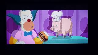 The Simpsons Movie 2007 Krusty Burger At Restaurant [upl. by Nedgo]