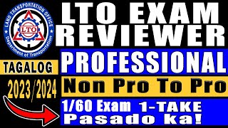 Professional Drivers License  LTO REVIEWER 2023  CDE Exam Reviewer  Drivers License Renewal [upl. by Ekrub]