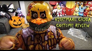 NIGHTMARE CHICA Child Costume UNBOXING Review HALLOWEEN FNAF Five Nights at Freddys OskieWhiskie [upl. by Ysdnil619]