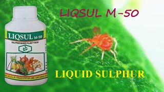 LIQSUL M50 Micronol Tamil  Linga Chemicals Liquid Sulphur  Miticide  Fungicide  PGR [upl. by Kendall295]