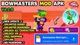 Bowmasters Mod Apk v620  Unlimited Money amp Unlock All Characters [upl. by Ribaj]