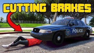 Cutting Cops Brakes In GTA 5 RP [upl. by Nylsaj]