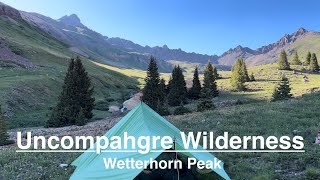 Uncompahgre Wilderness3Day BackpackingWetterhorn Peak [upl. by Etnuhs637]