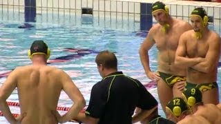 Water Polo JAPAN × AUS 44 水球ワールドリーグ2012508 [upl. by Ahseinet920]