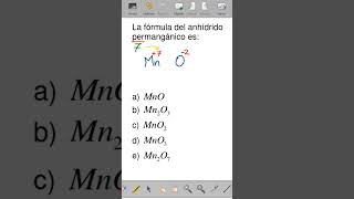 química La fórmula del anhídrido permangánico es [upl. by Vish]