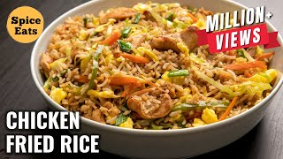 QUICK CHICKEN FRIED RICE  CHICKEN FRIED RICE BY SPICE EATS [upl. by Ahk]