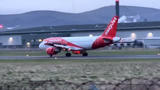 easyJet Landing Into Belfast City Airport BHD 1322024 [upl. by Okihcim394]