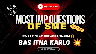 Most IMP Questions of SME 🤩💥 Endsem SPPU FE  endsem sme importantquestions sppu engineering [upl. by Ariaek]