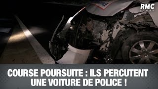 Une coursepoursuite qui se termine par un accident [upl. by Airahs]