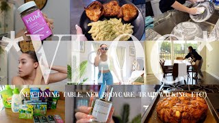 Vlog clean girl grwm  horrible PMS  new dining table  cooking  cleaning  etc [upl. by Scharf]