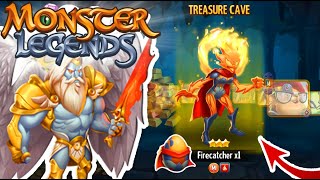 Monster Legends WORKING 😍 Firecatcher  1700 Tickets Treasure Cave Graciel Choirmaster [upl. by Okier]