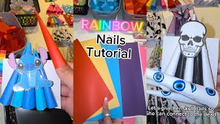 NAILS COMPILATION💘 paper nail designs  tutorial [upl. by Enneles]