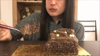 Asmr chocolate cake asmeri eats [upl. by Dinsdale]