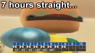 losing my mind playing wii sports bowling until i get a perfect game [upl. by Itsyrc]