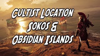 Assassins Creed Odyssey FAST TIPS Cultist Location Sokos Obsidian Island Gods of the Aegean Sea [upl. by Ees]