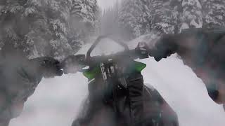 Second ride on my 300 horsepower turbo snowmobile Im a snowmobile noob [upl. by Eiramnwad]