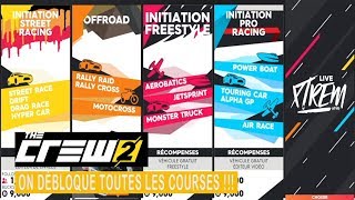 THE CREW 2  ON DEBLOQUE TOUTES LES COURSES [upl. by Artinak]