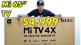 XIAOMI  Mi Tv 4x 1693cm 65 Inches for 54999 only Huge 4K TV  Unboxing  Setup Review Next [upl. by Yenaffit]