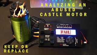 CASTLE 2028 1700Kv Motor Bench Test Is It Still Good After 25 HighSpeed Runs Crashes and Overheat [upl. by Tezzil]