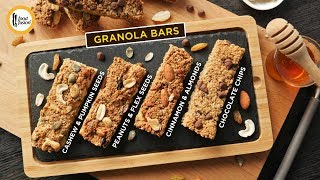 Granola Bars 4 exciting ways Recipe By Food Fusion [upl. by Sinnek]