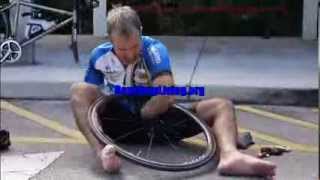 How to Change a Bicycle Flat Tire Without HandsInspiring and amazing [upl. by Louanne]