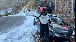 Rallye Monte Carlo 2024 CRASH Katsuta 🇯🇵 wrc [upl. by Alaekim686]