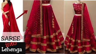 DIY How to Make Lehenga लेहंगा in 10 minutes [upl. by Romaine]