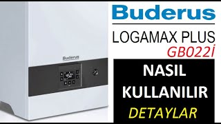 BUDERUS LOGAMAX plus gb022i nasıl kullanılır çalışır  eco su derece ayar  hata kodları altta [upl. by Adnam270]