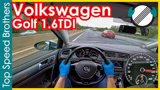 Volkswagen Golf 7 16 TDI 2015 POV Top Speed Autobahn TopSpeedBrothers [upl. by Gabriel]