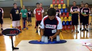 Chandler Miller 1482 New Sport Stacking 333 World Record [upl. by Edrick]