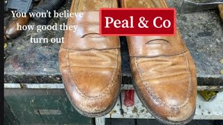 amazing transformation on these Peal amp Co Loafers shoe restoration at its finest [upl. by Rebliw]