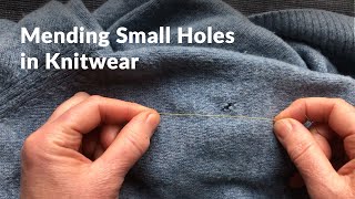 How to mend holes in knitwear [upl. by Ennaer726]