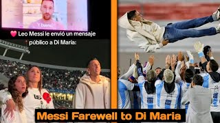 Messis Heartfelt Farewell to Angel Di Maria on Retirement [upl. by Madonna]