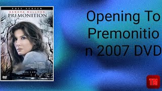 Opening To Premonition 2007 DVD [upl. by Atyekram]