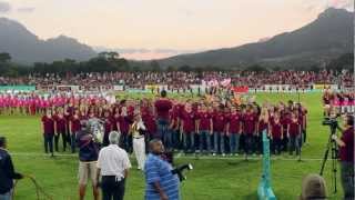 Die Universiteit Stellenbosch Koor sing Nkosi Sikelel iAfrika voor Varsity Cup wedstryd [upl. by Danita352]