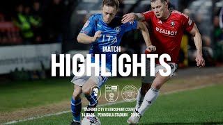 Salford City Vs Stockport County  Match Highlights  140324 [upl. by Bogusz232]