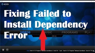 Fixing Fail to install dependency error in Kodi [upl. by Introc]